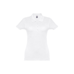 Polo em diversas cores para mulher em algodão 195 g/m2 THC Eve cor branco primeira vista