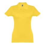 Polo em diversas cores para mulher em algodão 195 g/m2 THC Eve cor amarelo
