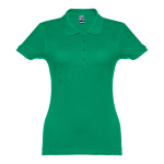 Polo em diversas cores para mulher em algodão 195 g/m2 THC Eve cor verde