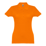 Polo em diversas cores para mulher em algodão 195 g/m2 THC Eve cor cor-de-laranja