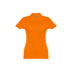 Polo em diversas cores para mulher em algodão 195 g/m2 THC Eve cor cor-de-laranja primeira vista