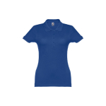 Polo em diversas cores para mulher em algodão 195 g/m2 THC Eve cor azul real primeira vista