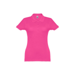 Polo em diversas cores para mulher em algodão 195 g/m2 THC Eve cor fúcsia primeira vista