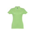 Polo em diversas cores para mulher em algodão 195 g/m2 THC Eve cor verde-claro primeira vista