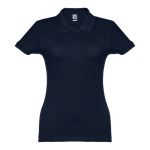 Polo em diversas cores para mulher em algodão 195 g/m2 THC Eve cor azul-marinho
