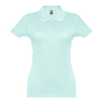 Polo em diversas cores para mulher em algodão 195 g/m2 THC Eve cor verde menta