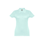 Polo em diversas cores para mulher em algodão 195 g/m2 THC Eve cor verde menta primeira vista