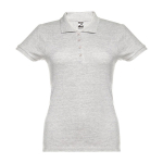 Polo em diversas cores para mulher em algodão 195 g/m2 THC Eve cor cinzento-claro mesclado primeira vista