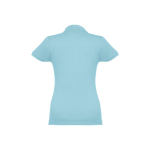 Polo em diversas cores para mulher em algodão 195 g/m2 THC Eve cor azul pastel segunda vista