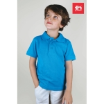 Polos para publicidade infantis em algodão 195 g/m2 THC Adam Kids cor ciano segunda vista