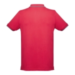 Polos bicolor com corte slim fit em algodão 210 g/m2 THC Rome cor vermelho