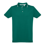 Polos bicolor com corte slim fit em algodão 210 g/m2 THC Rome