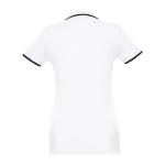 Polos bicolor em algodão personalizáveis para mulher 210 g/m2 THC Rome cor branco