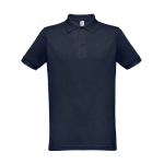 Polos com logo a cor total em algodão e poliester 200 g/m2 THC Berlin cor azul primeira vista