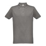 Polos com logo a cor total em algodão e poliester 200 g/m2 THC Berlin cor cinzento-escuro