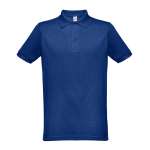 Polos com logo a cor total em algodão e poliester 200 g/m2 THC Berlin cor azul real primeira vista