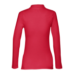 Polo de manga comprida para mulher em algodão 210 g/m2 THC Bern cor vermelho