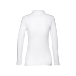 Polo de manga comprida para mulher em algodão 210 g/m2 THC Bern cor branco segunda vista