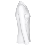 Polo de manga comprida para mulher em algodão 210 g/m2 THC Bern cor branco