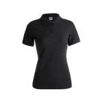 Polos personalizáveis para mulher em algodão 180 g/m2 Keya cor preto primeira vista