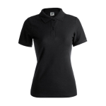 Polos personalizáveis para mulher em algodão 180 g/m2 Keya cor preto primeira vista