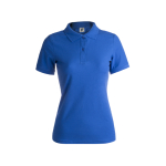Polos personalizáveis para mulher em algodão 180 g/m2 Keya cor azul primeira vista