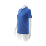 Polos personalizáveis para mulher em algodão 180 g/m2 Keya cor azul terceira vista