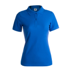 Polos personalizáveis para mulher em algodão 180 g/m2 Keya cor azul primeira vista