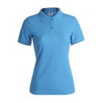 Polos personalizáveis para mulher em algodão 180 g/m2 Keya cor azul-claro primeira vista