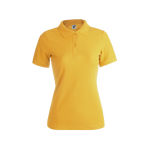 Polos personalizáveis para mulher em algodão 180 g/m2 Keya cor amarelo-escuro primeira vista