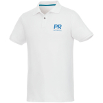 Polos de algodão orgânico e poliester reciclado 220 g/m2 Elevate NXT cor branco vista impressão serigrafia