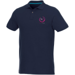 Polos de algodão orgânico e poliester reciclado 220 g/m2 Elevate NXT cor azul-marinho vista impressão serigrafia