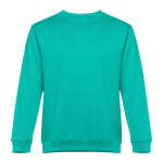 Sweatshirt de várias cores em poliester e algodão 300 g/m2 THC Delta cor turquesa primeira vista