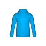 Hoodie personalizado criança algodão, poliester 320 g/m2 THC Phoenix Kids cor ciano primeira vista