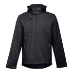 Casaco softshell para empresa, poliester com capuz 280 g/m2 THC Zagreb cor preto