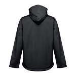Casaco softshell para empresa, poliester com capuz 280 g/m2 THC Zagreb cor preto segunda vista