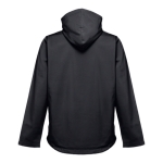 Casaco softshell para empresa, poliester com capuz 280 g/m2 THC Zagreb cor preto