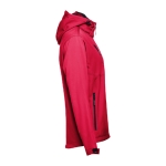 Casaco softshell para empresa, poliester com capuz 280 g/m2 THC Zagreb cor vermelho terceira vista