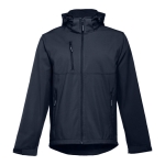 Casaco softshell para empresa, poliester com capuz 280 g/m2 THC Zagreb cor azul-marinho