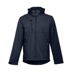 Casaco softshell para empresa, poliester com capuz 280 g/m2 THC Zagreb cor azul-marinho primeira vista