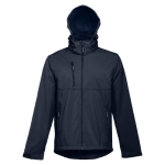Casaco softshell para empresa, poliester com capuz 280 g/m2 THC Zagreb cor azul-marinho quarta vista