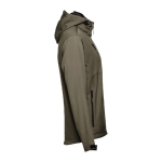 Casaco softshell para empresa, poliester com capuz 280 g/m2 THC Zagreb cor verde militar terceira vista