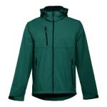 Casaco softshell para empresa, poliester com capuz 280 g/m2 THC Zagreb cor verde-escuro