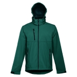 Casaco softshell para empresa, poliester com capuz 280 g/m2 THC Zagreb cor verde-escuro quarta vista