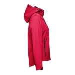 Casacos softshell poliester para mulher com capuz 280 g/m2 THC Zagreb cor vermelho terceira vista