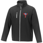 Casacos softshell para empresas, poliester 250 g/m2 Elevate Essentials cor preto vista impressão serigrafia