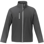 Casacos softshell para empresas, poliester 250 g/m2 Elevate Essentials cor cinzento-escuro segunda vista frontal