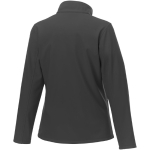 Casacos softshell em poliester para mulher 250 g/m2 Elevate Essentials cor cinzento-escuro terceira vista traseira