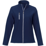 Casacos softshell em poliester para mulher 250 g/m2 Elevate Essentials cor azul-marinho segunda vista frontal