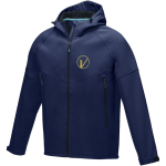 Casacos softshell personalizados reciclados rPET 280 g/m2 Elevate NXT cor azul-marinho
